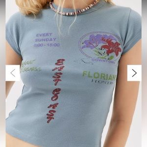 Urban Outfitters Flower Market Baby Tee